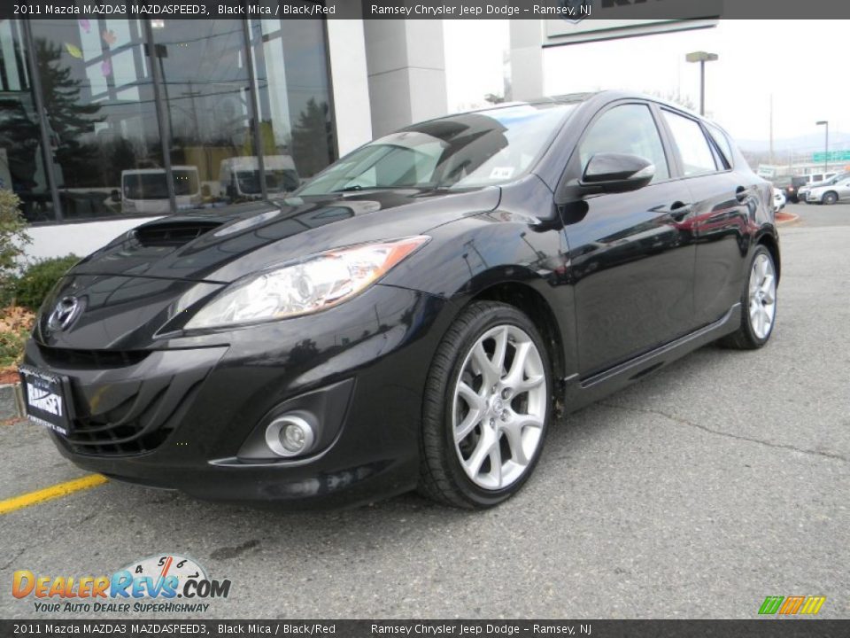 2011 Mazda MAZDA3 MAZDASPEED3 Black Mica / Black/Red Photo #2