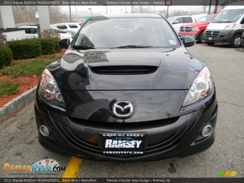 2011 Mazda MAZDA3 MAZDASPEED3 Black Mica / Black/Red Photo #3