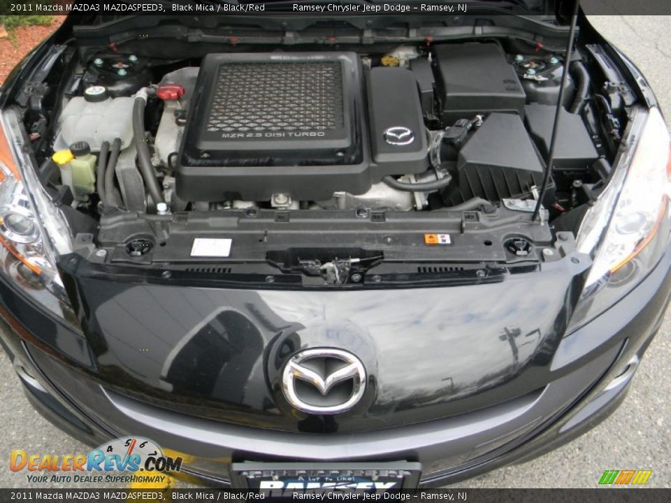 2011 Mazda MAZDA3 MAZDASPEED3 Black Mica / Black/Red Photo #4