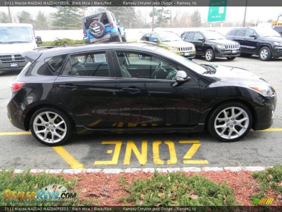 2011 Mazda MAZDA3 MAZDASPEED3 Black Mica / Black/Red Photo #6