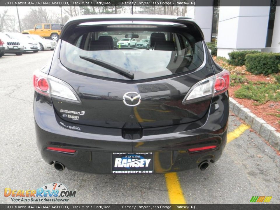 2011 Mazda MAZDA3 MAZDASPEED3 Black Mica / Black/Red Photo #8
