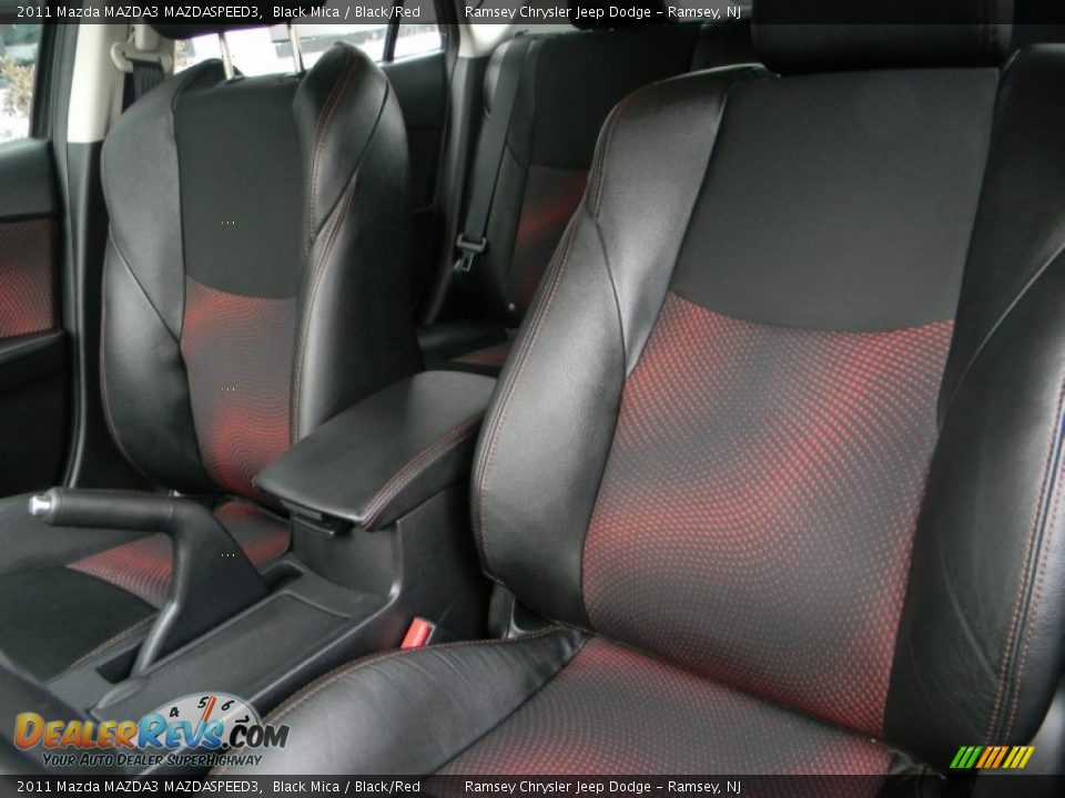 2011 Mazda MAZDA3 MAZDASPEED3 Black Mica / Black/Red Photo #11