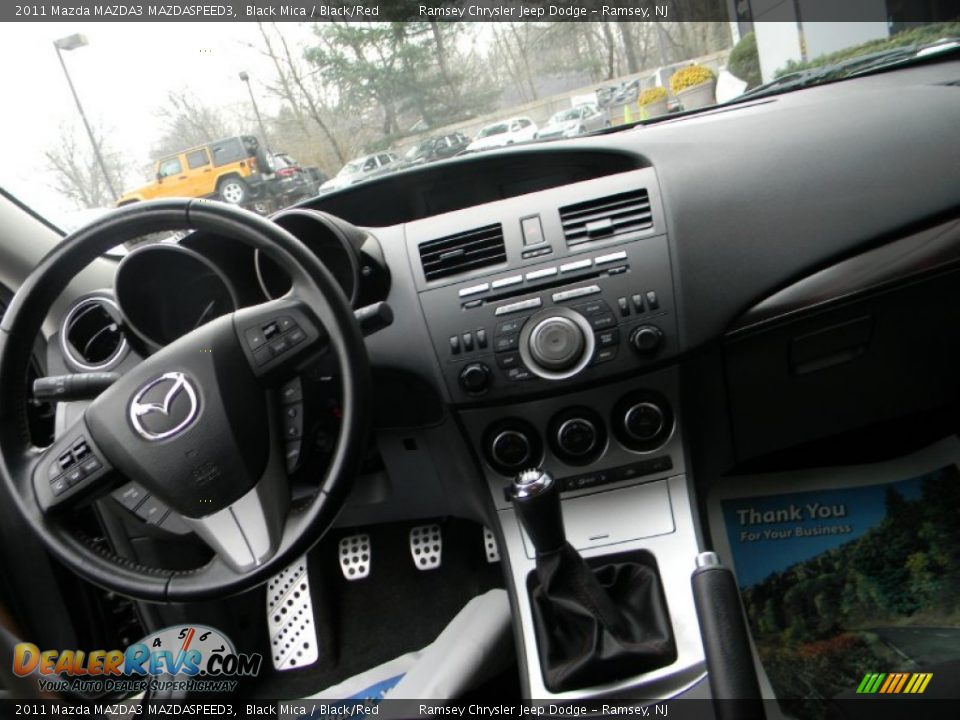 2011 Mazda MAZDA3 MAZDASPEED3 Black Mica / Black/Red Photo #12
