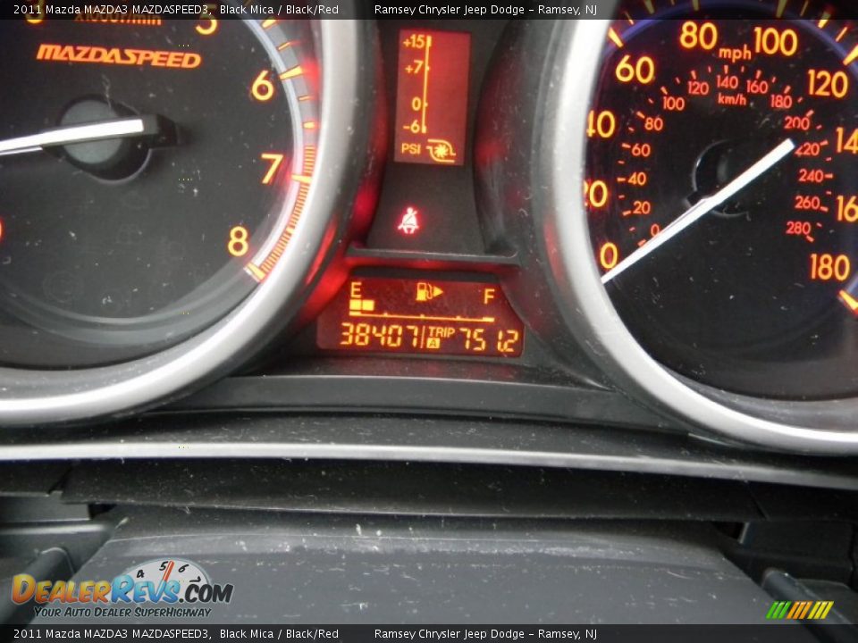 2011 Mazda MAZDA3 MAZDASPEED3 Black Mica / Black/Red Photo #13