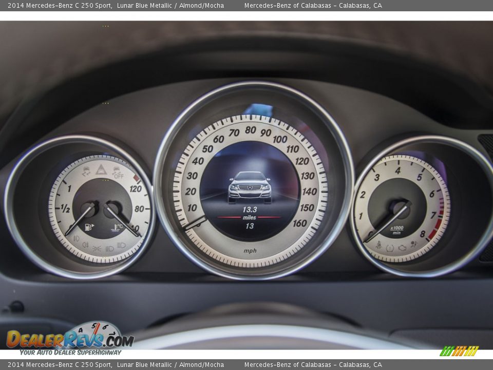 2014 Mercedes-Benz C 250 Sport Lunar Blue Metallic / Almond/Mocha Photo #6