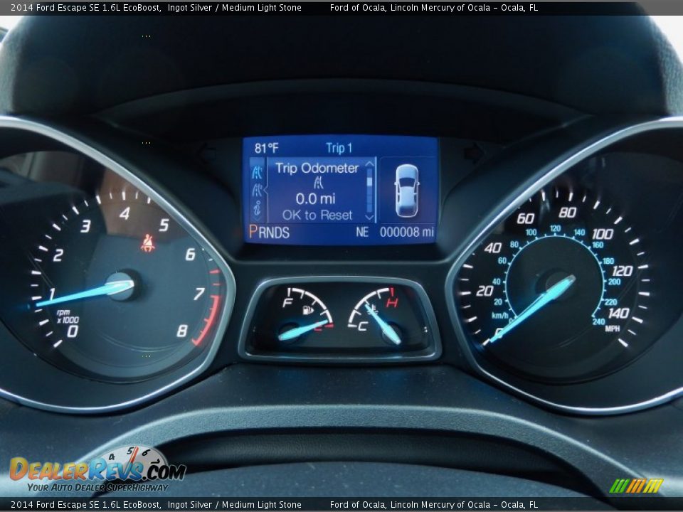 2014 Ford Escape SE 1.6L EcoBoost Ingot Silver / Medium Light Stone Photo #9