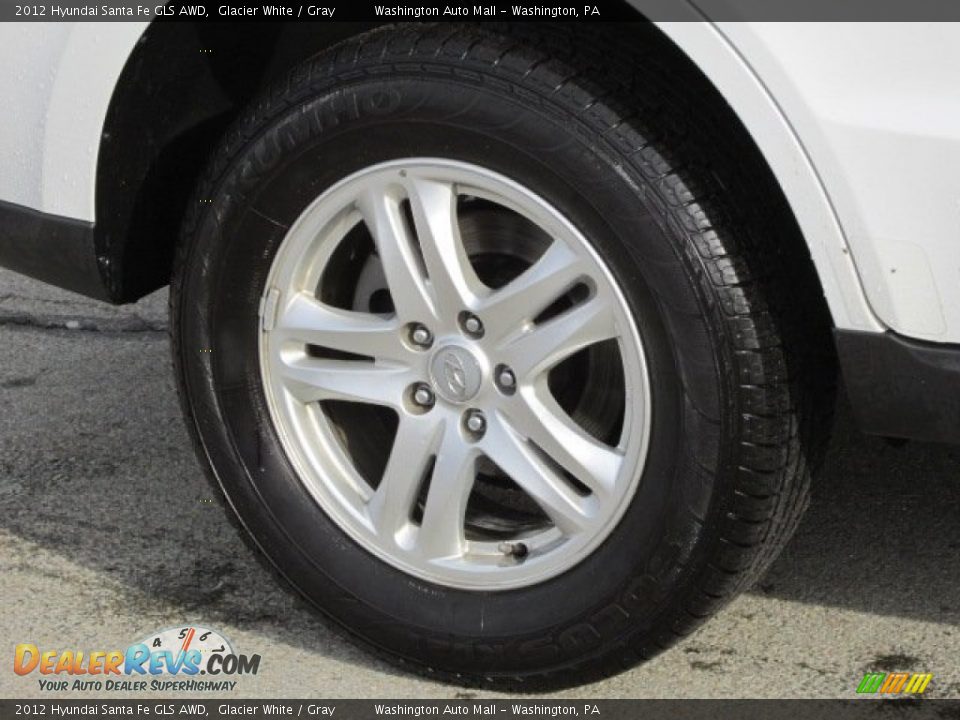 2012 Hyundai Santa Fe GLS AWD Glacier White / Gray Photo #3