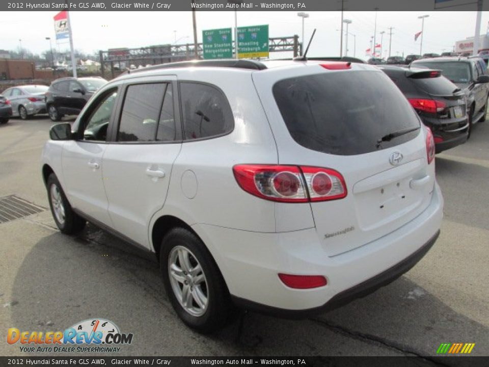 2012 Hyundai Santa Fe GLS AWD Glacier White / Gray Photo #5