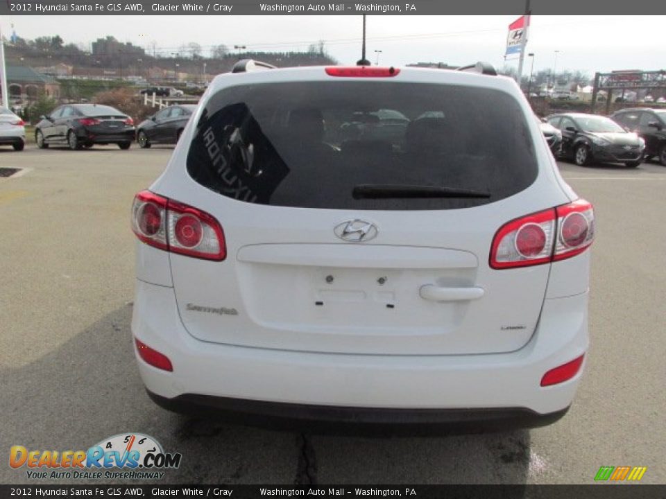 2012 Hyundai Santa Fe GLS AWD Glacier White / Gray Photo #6