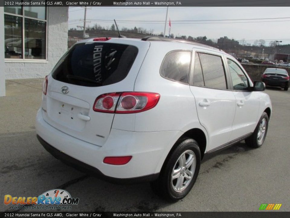 2012 Hyundai Santa Fe GLS AWD Glacier White / Gray Photo #7