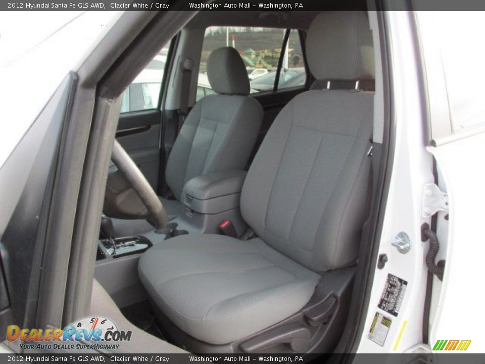 2012 Hyundai Santa Fe GLS AWD Glacier White / Gray Photo #10