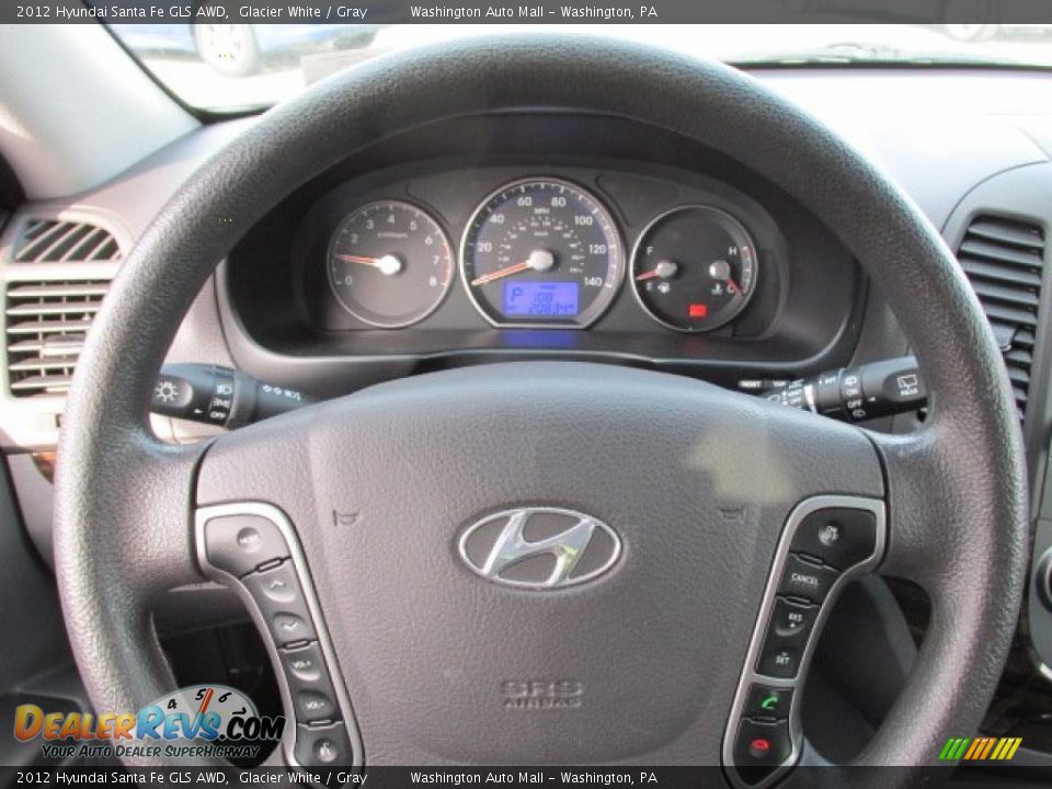 2012 Hyundai Santa Fe GLS AWD Glacier White / Gray Photo #14