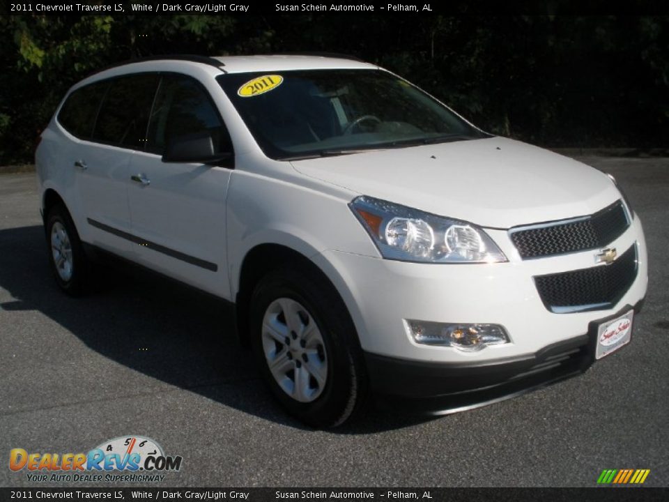 2011 Chevrolet Traverse LS White / Dark Gray/Light Gray Photo #1