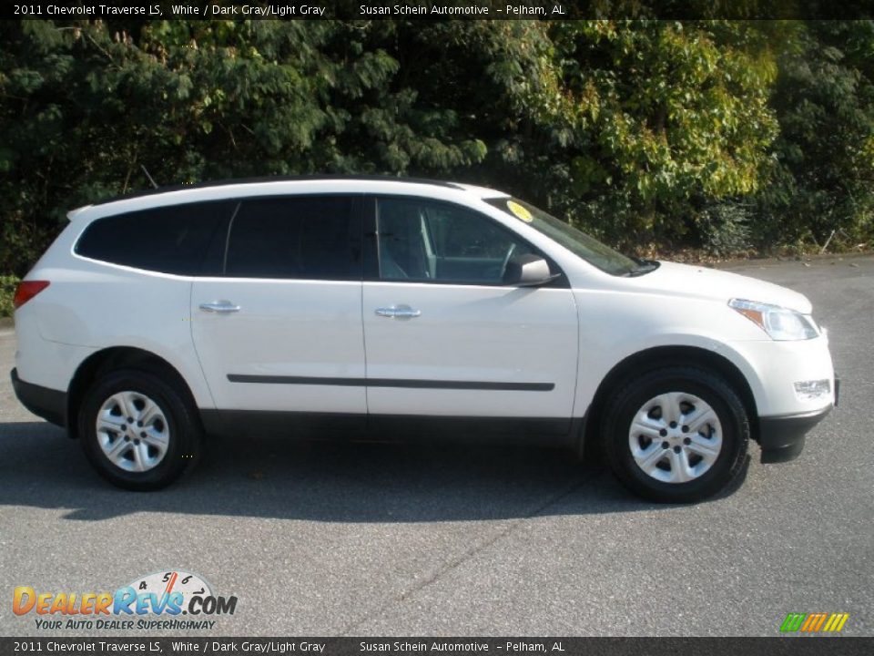 2011 Chevrolet Traverse LS White / Dark Gray/Light Gray Photo #2