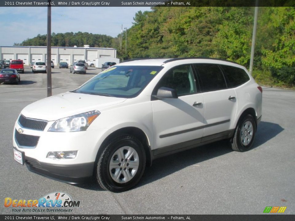 2011 Chevrolet Traverse LS White / Dark Gray/Light Gray Photo #3