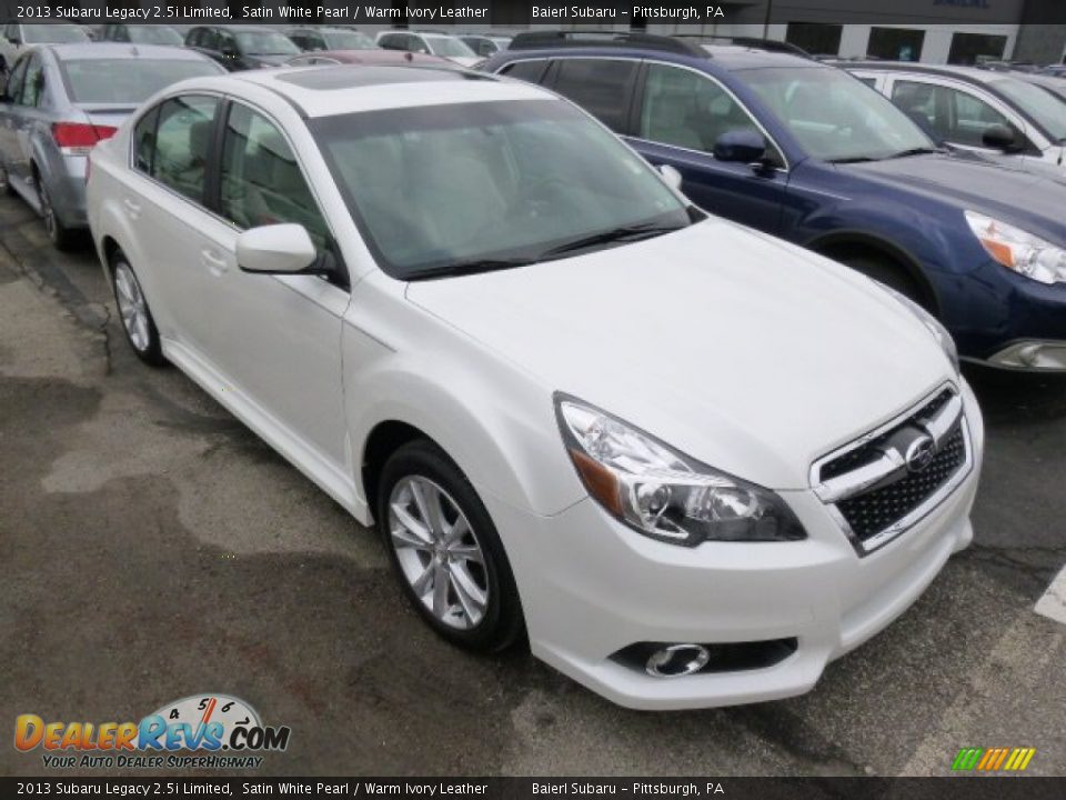 2013 Subaru Legacy 2.5i Limited Satin White Pearl / Warm Ivory Leather Photo #1