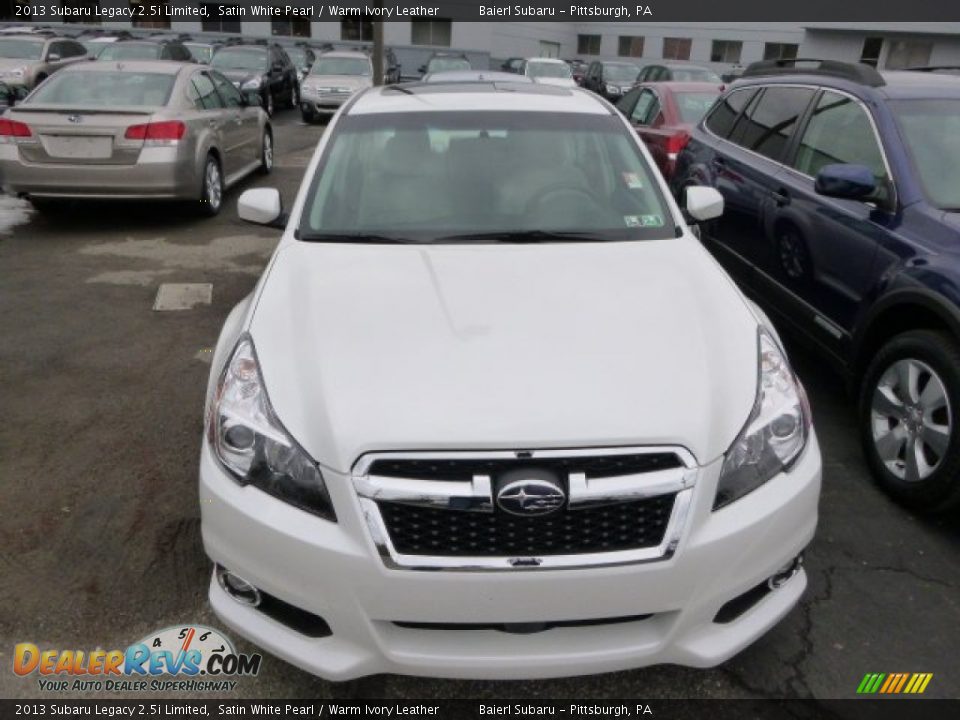 2013 Subaru Legacy 2.5i Limited Satin White Pearl / Warm Ivory Leather Photo #2