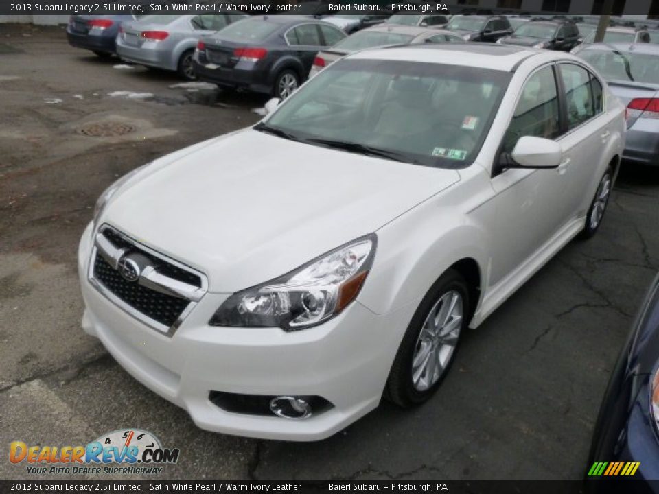 2013 Subaru Legacy 2.5i Limited Satin White Pearl / Warm Ivory Leather Photo #3