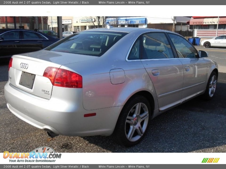 2008 Audi A4 2.0T quattro Sedan Light Silver Metallic / Black Photo #4