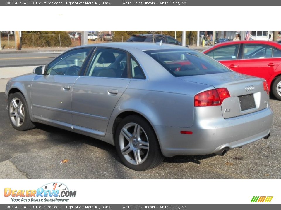 2008 Audi A4 2.0T quattro Sedan Light Silver Metallic / Black Photo #6