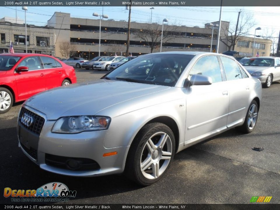 2008 Audi A4 2.0T quattro Sedan Light Silver Metallic / Black Photo #7