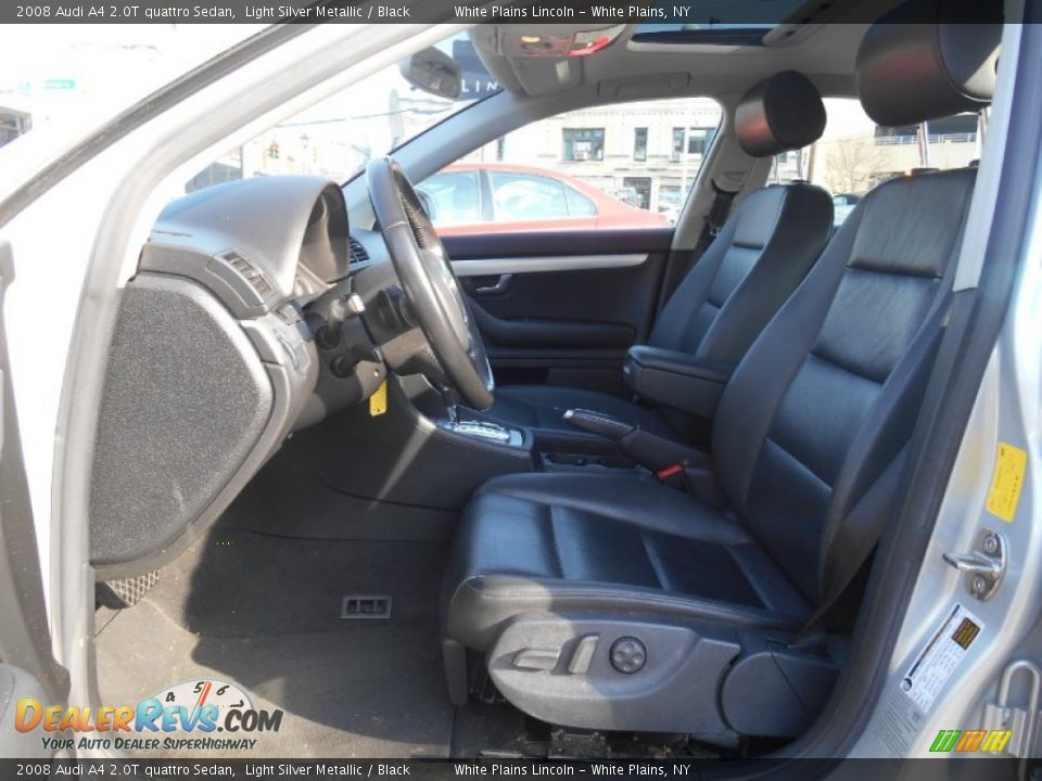 2008 Audi A4 2.0T quattro Sedan Light Silver Metallic / Black Photo #14