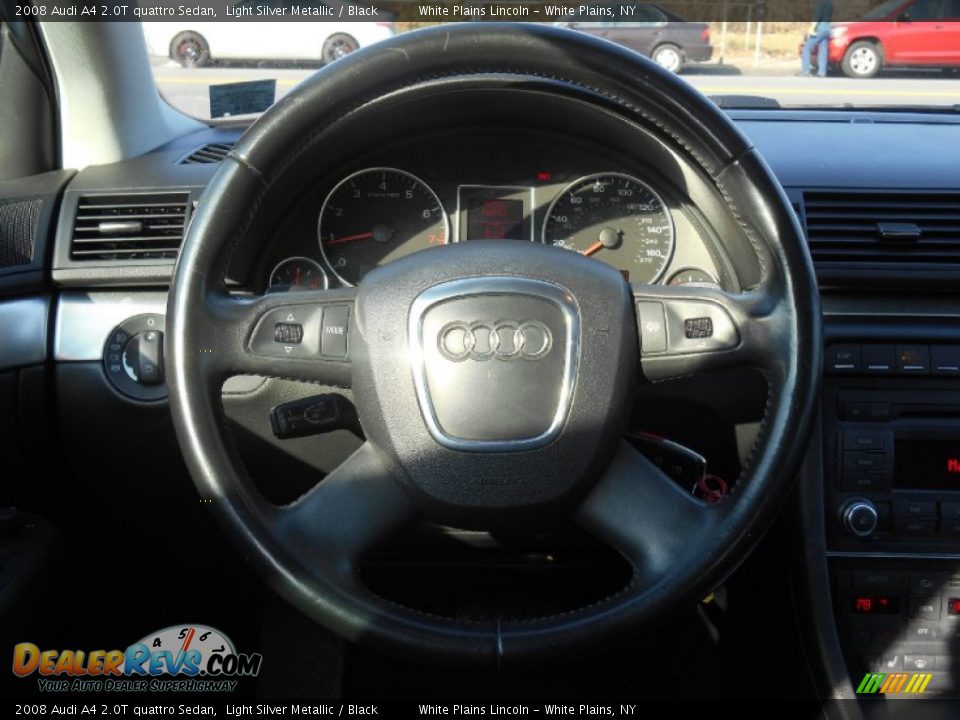 2008 Audi A4 2.0T quattro Sedan Light Silver Metallic / Black Photo #17