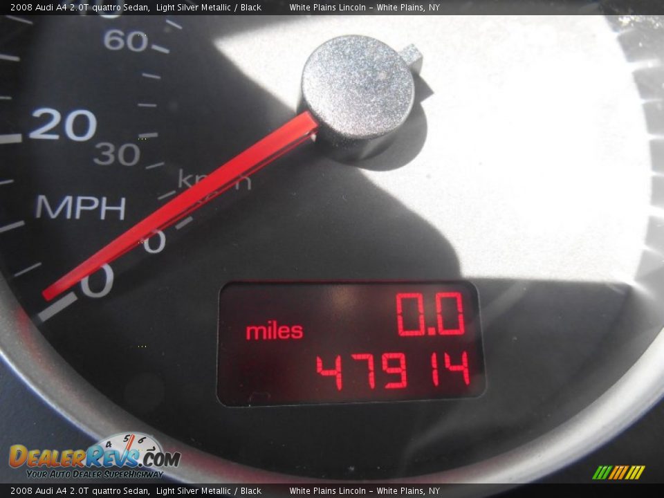 2008 Audi A4 2.0T quattro Sedan Light Silver Metallic / Black Photo #20