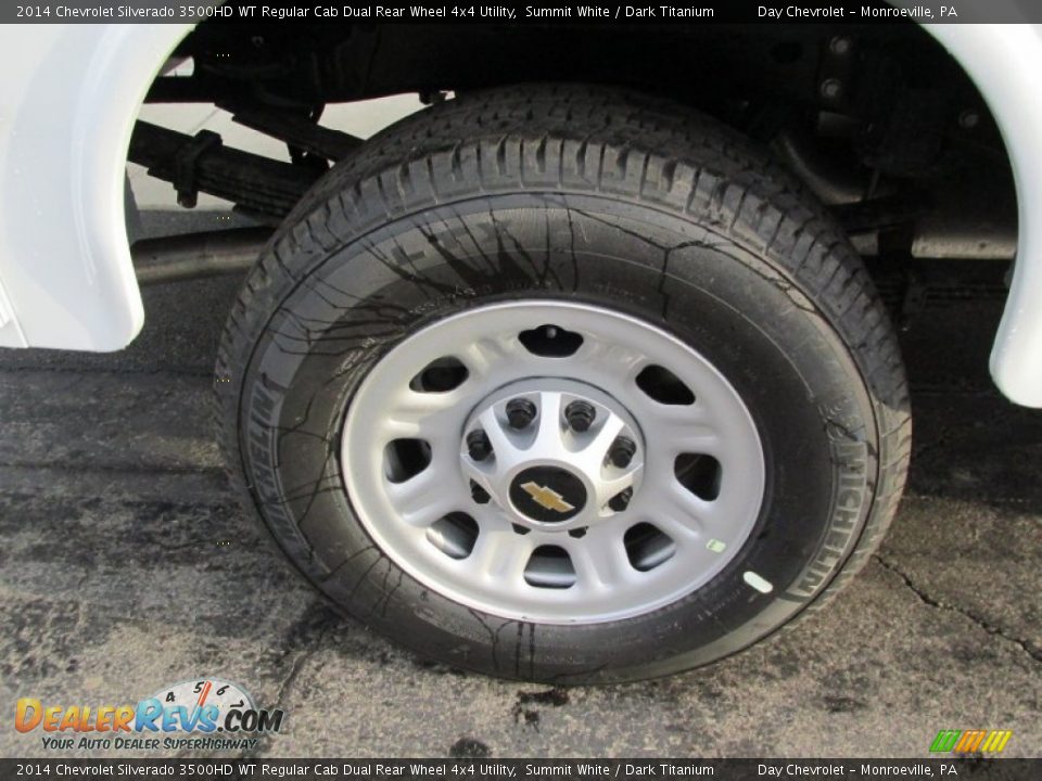 2014 Chevrolet Silverado 3500HD WT Regular Cab Dual Rear Wheel 4x4 Utility Summit White / Dark Titanium Photo #3