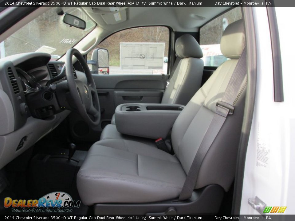 2014 Chevrolet Silverado 3500HD WT Regular Cab Dual Rear Wheel 4x4 Utility Summit White / Dark Titanium Photo #14