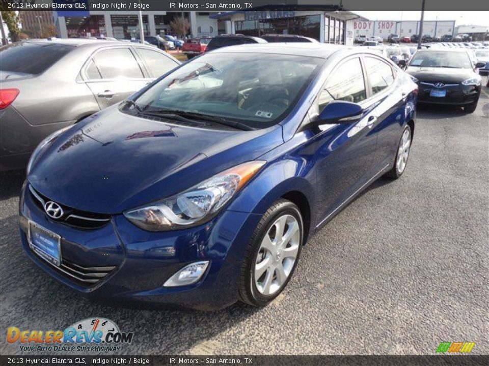 2013 Hyundai Elantra GLS Indigo Night / Beige Photo #1