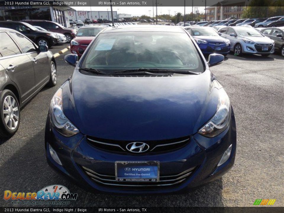 2013 Hyundai Elantra GLS Indigo Night / Beige Photo #2