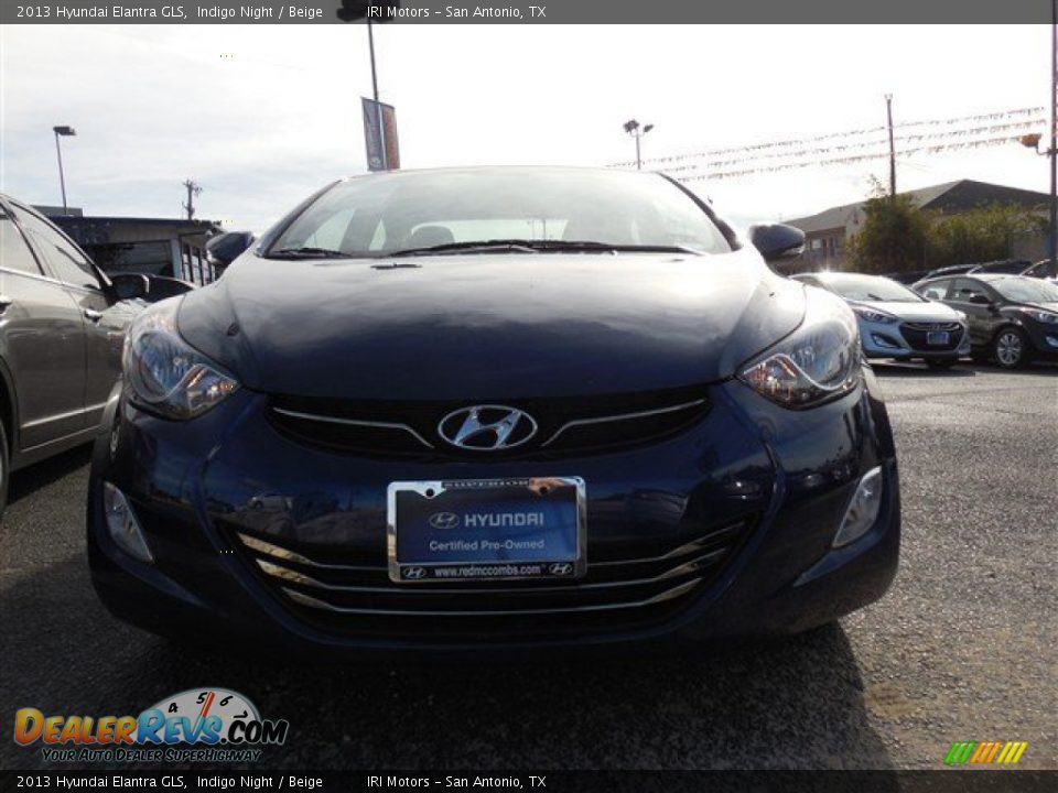 2013 Hyundai Elantra GLS Indigo Night / Beige Photo #3