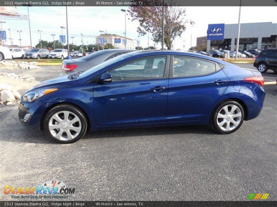 2013 Hyundai Elantra GLS Indigo Night / Beige Photo #6