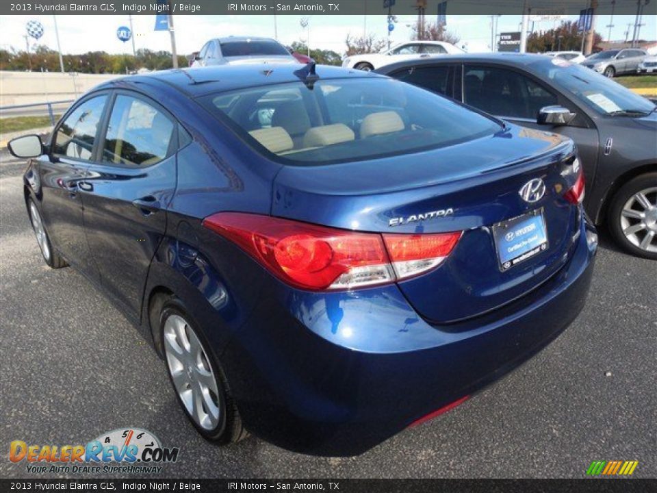 2013 Hyundai Elantra GLS Indigo Night / Beige Photo #7