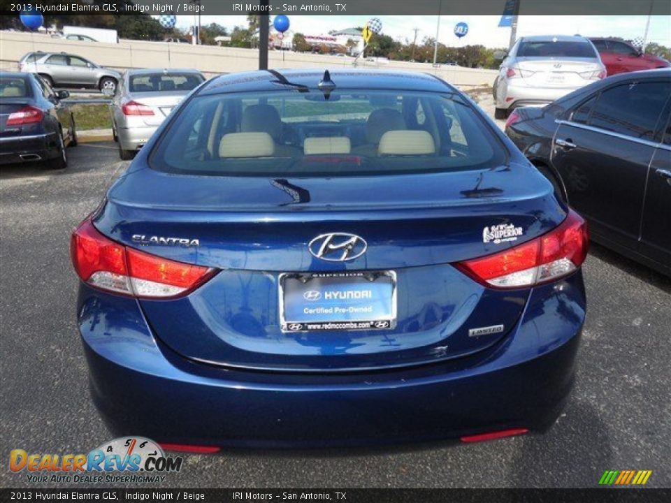 2013 Hyundai Elantra GLS Indigo Night / Beige Photo #8