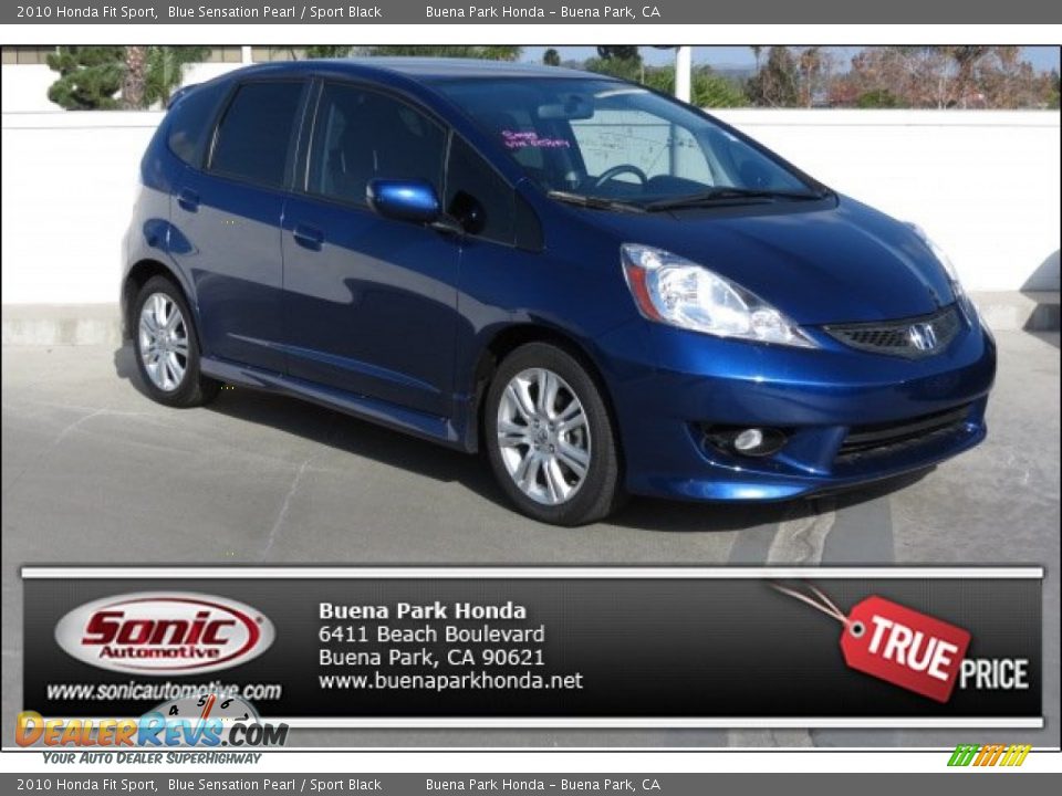 2010 Honda Fit Sport Blue Sensation Pearl / Sport Black Photo #1