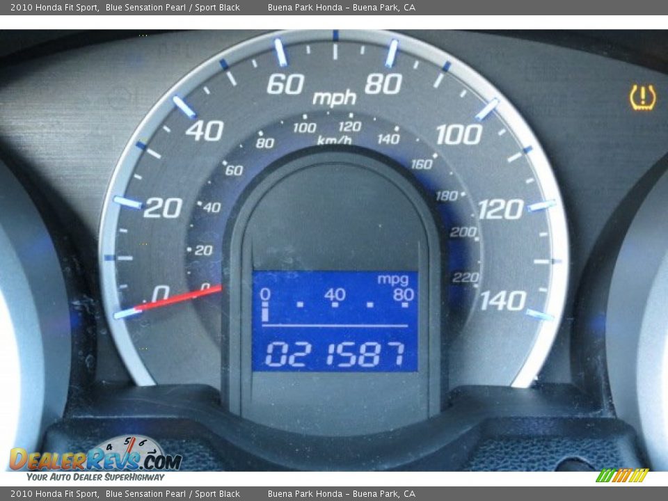 2010 Honda Fit Sport Blue Sensation Pearl / Sport Black Photo #2