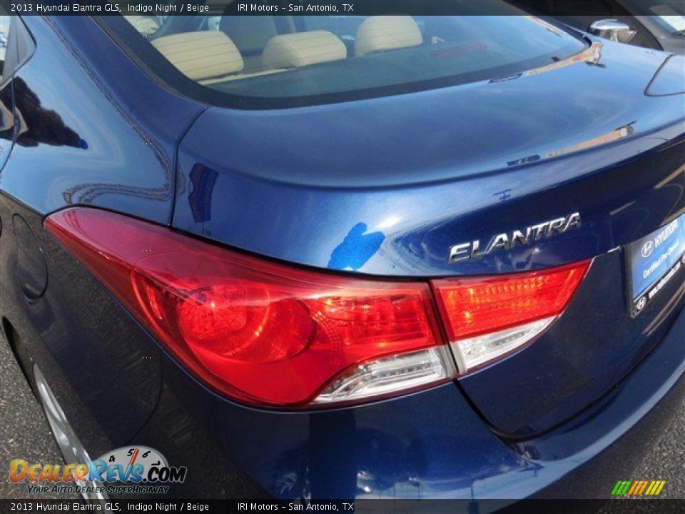 2013 Hyundai Elantra GLS Indigo Night / Beige Photo #11