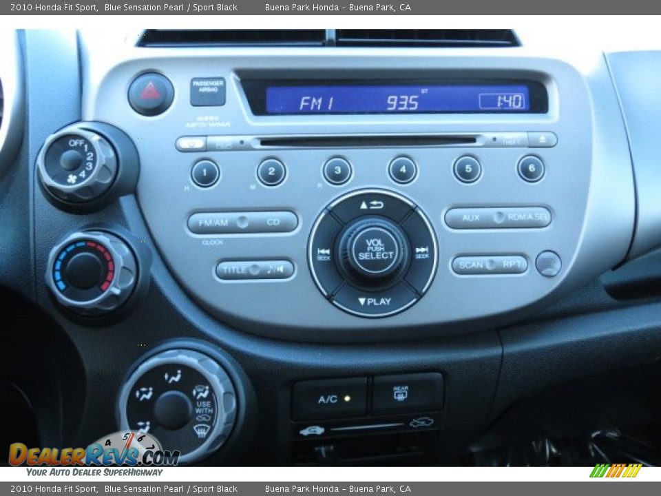 2010 Honda Fit Sport Blue Sensation Pearl / Sport Black Photo #3