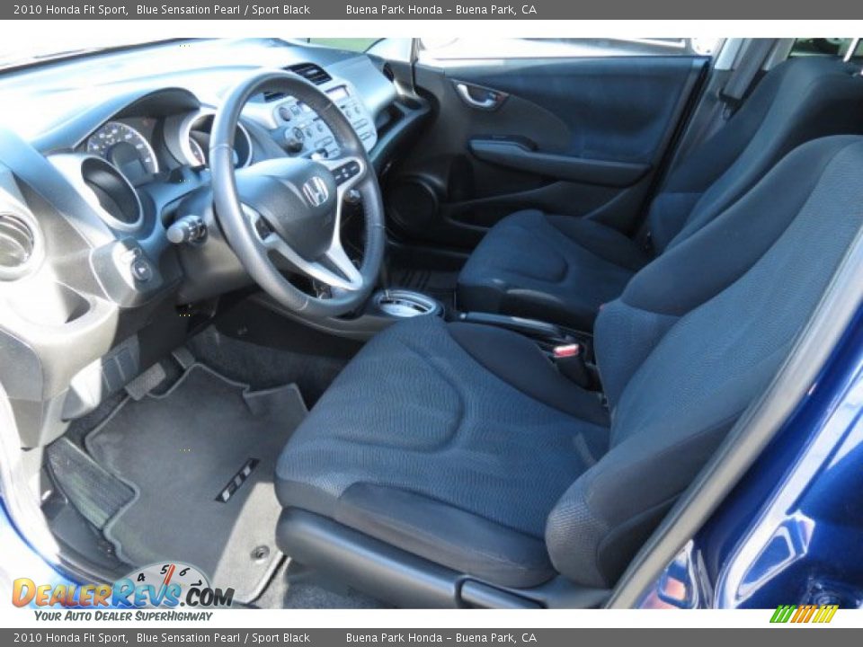 2010 Honda Fit Sport Blue Sensation Pearl / Sport Black Photo #4
