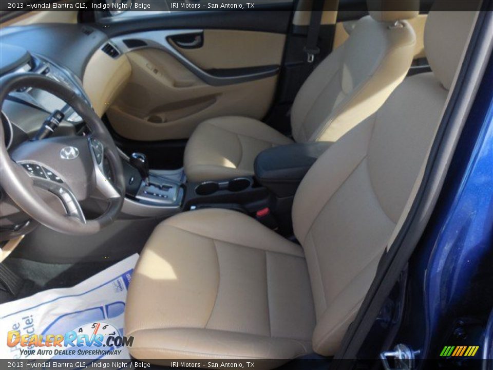 2013 Hyundai Elantra GLS Indigo Night / Beige Photo #15