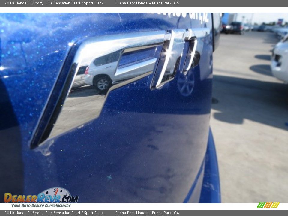 2010 Honda Fit Sport Blue Sensation Pearl / Sport Black Photo #8