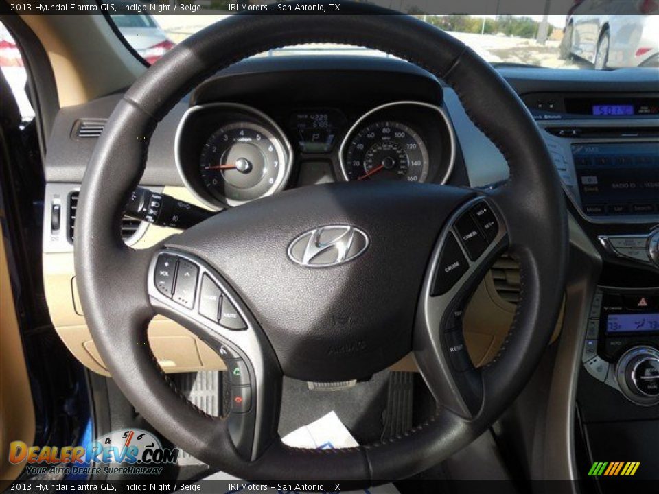 2013 Hyundai Elantra GLS Indigo Night / Beige Photo #21