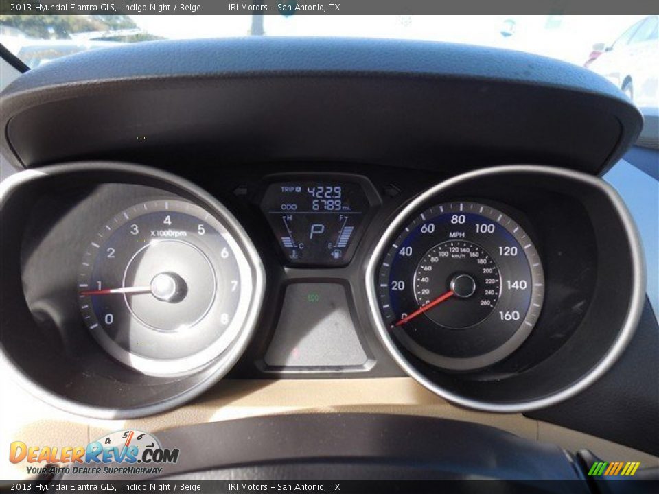 2013 Hyundai Elantra GLS Indigo Night / Beige Photo #25