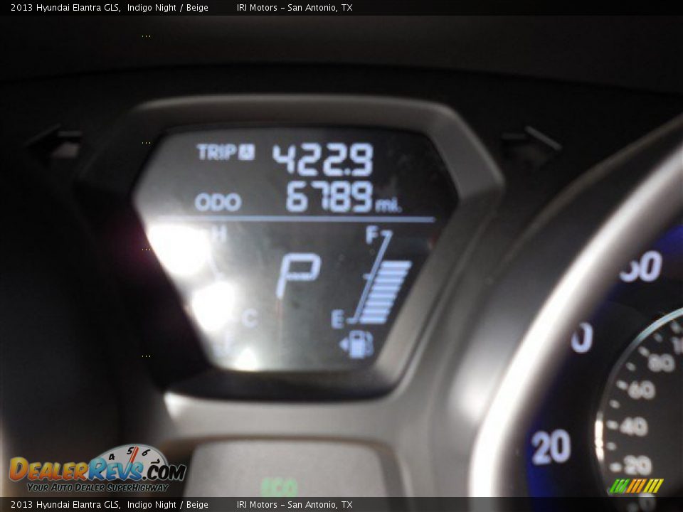 2013 Hyundai Elantra GLS Indigo Night / Beige Photo #27