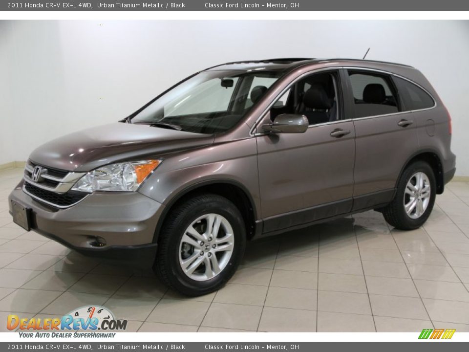 2011 Honda CR-V EX-L 4WD Urban Titanium Metallic / Black Photo #3