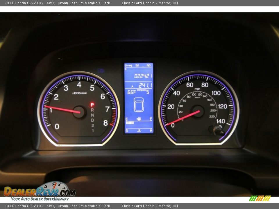 2011 Honda CR-V EX-L 4WD Urban Titanium Metallic / Black Photo #8