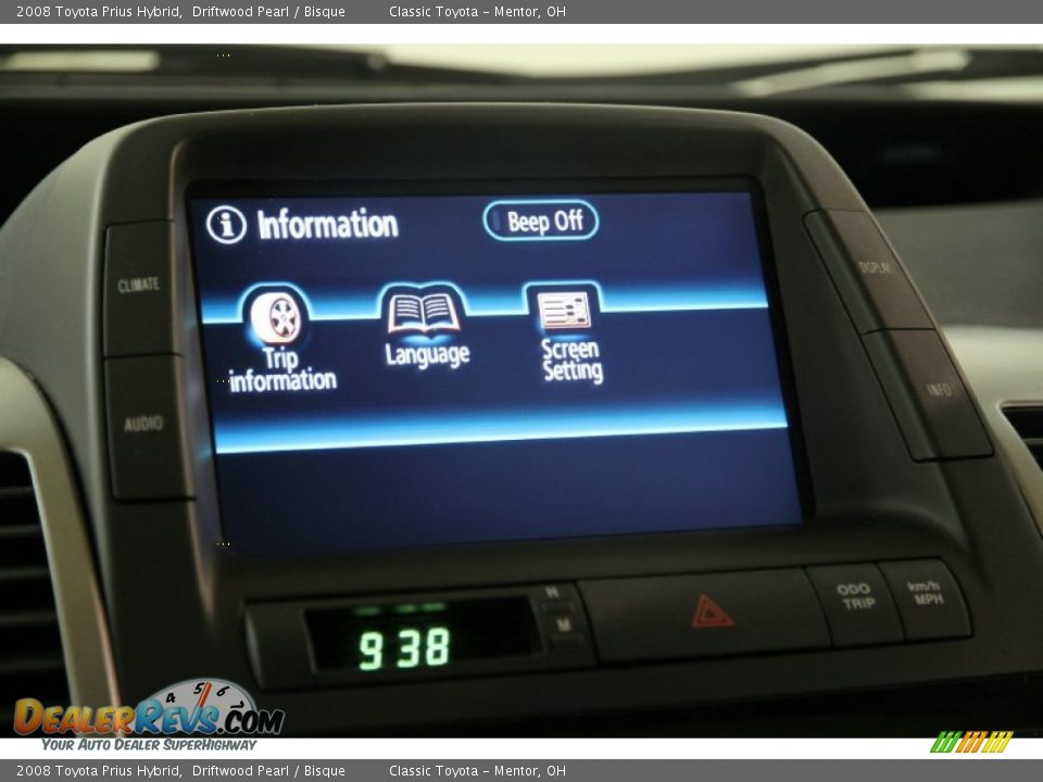 2008 Toyota Prius Hybrid Driftwood Pearl / Bisque Photo #16