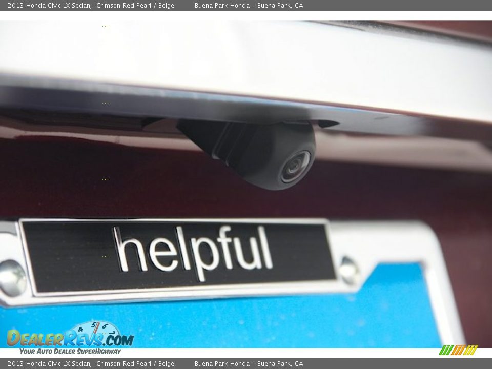 2013 Honda Civic LX Sedan Crimson Red Pearl / Beige Photo #4